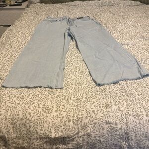 Abercrombie & Fitch Blue Flare Wide Leg Jeans